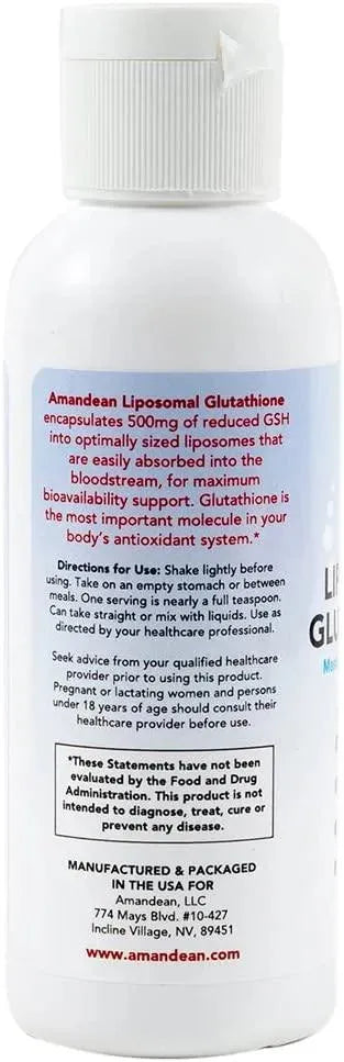 AMANDEAN - Amandean Liposomal Glutathione 500Mg. 120Ml. - The Red Vitamin MX - Suplementos Alimenticios - {{ shop.shopifyCountryName }}