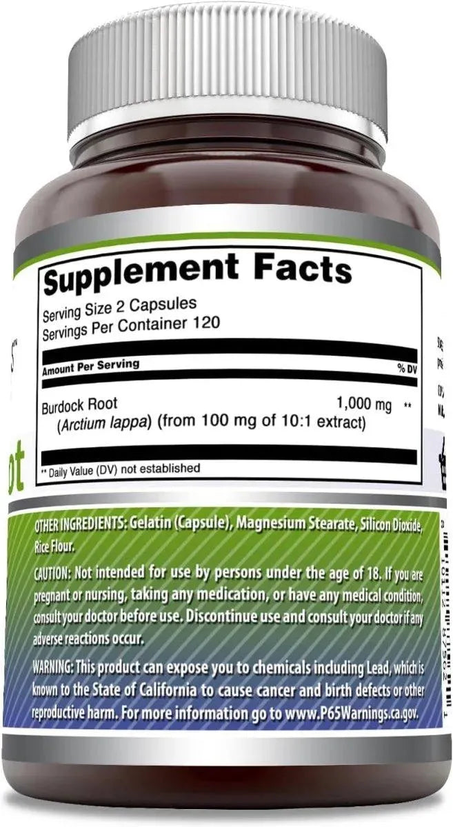 AMAZING FORMULAS - Amazing Formulas Burdock Root 1000Mg. 120 Capsulas - The Red Vitamin MX - Suplementos Alimenticios - {{ shop.shopifyCountryName }}