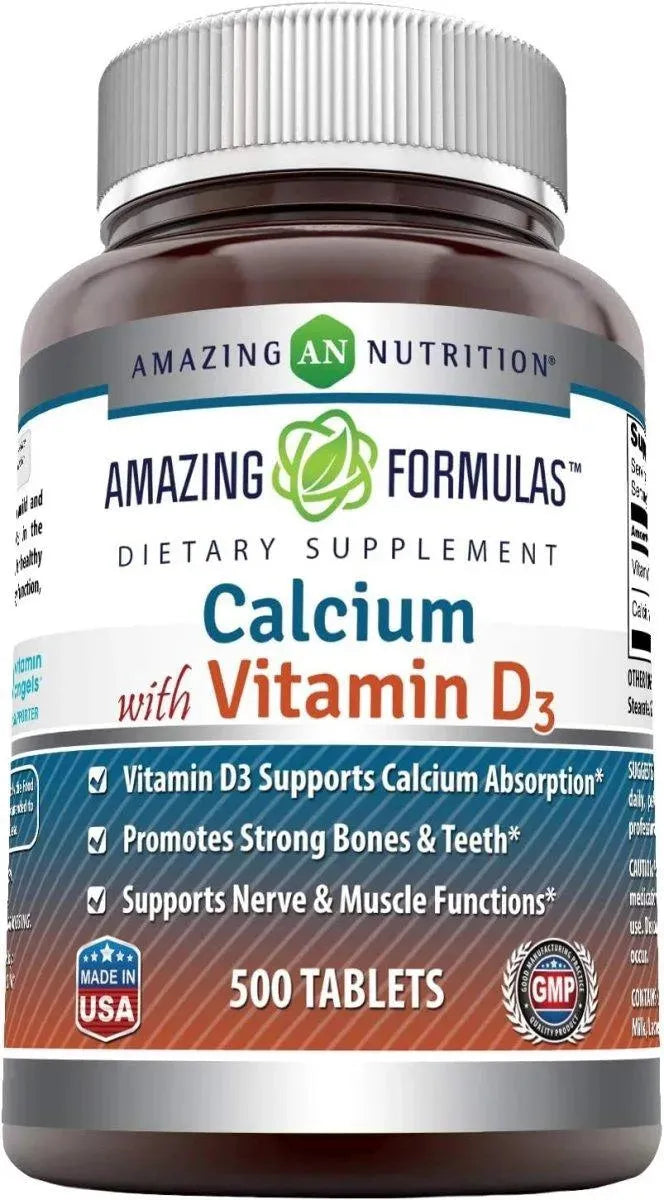 AMAZING FORMULAS - Amazing Formulas Calcium with Vitamin D3 500 Tabletas - The Red Vitamin MX - Suplementos Alimenticios - {{ shop.shopifyCountryName }}