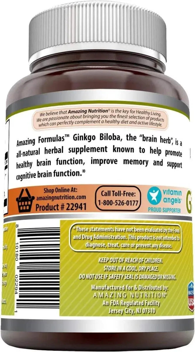 AMAZING FORMULAS - Amazing Formulas Ginkgo Biloba 60Mg. 120 Capsulas - The Red Vitamin MX - Suplementos Alimenticios - {{ shop.shopifyCountryName }}