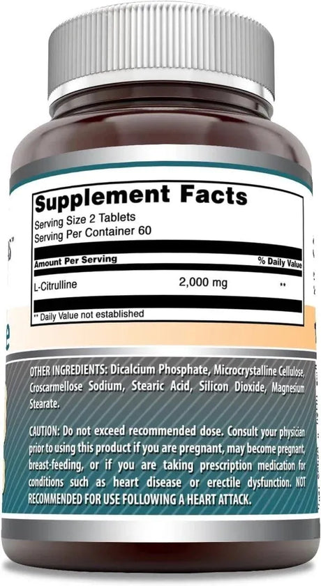 AMAZING FORMULAS - Amazing Formulas L Citrulline 2000Mg. 120 Tabletas - The Red Vitamin MX - Suplementos Alimenticios - {{ shop.shopifyCountryName }}