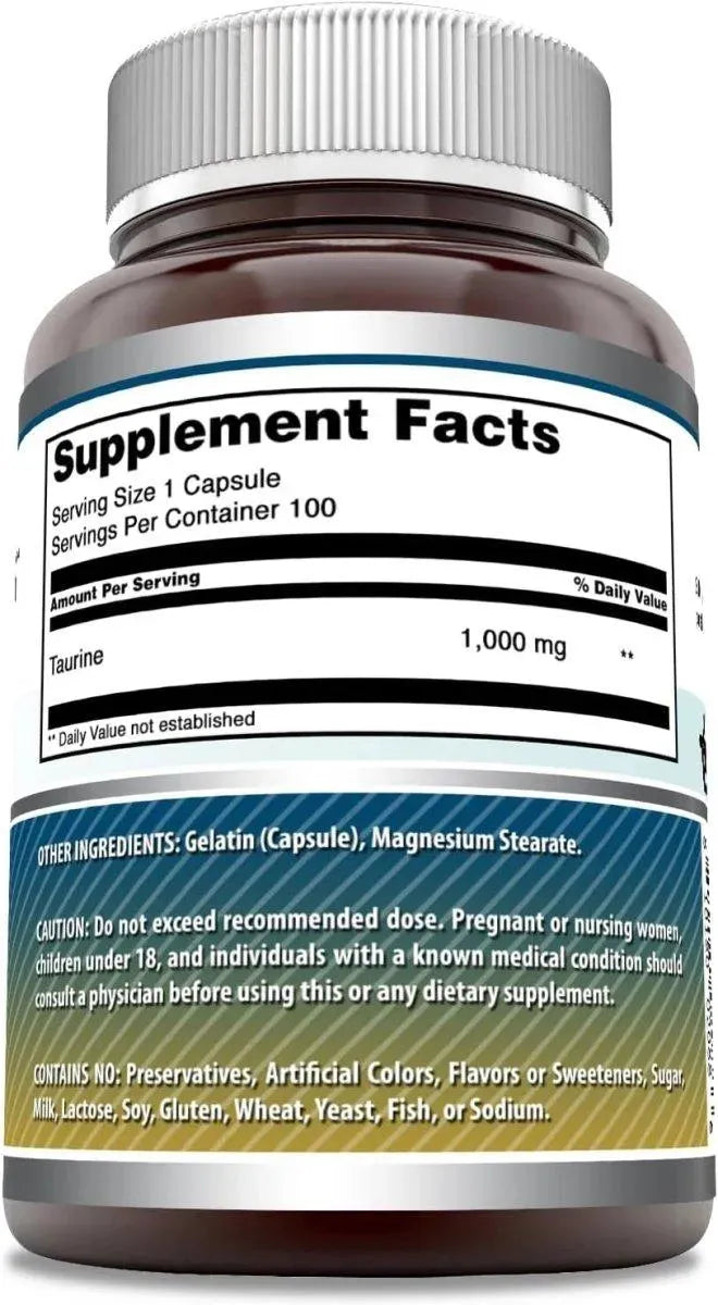 AMAZING FORMULAS - Amazing Formulas Taurine 1000Mg. 100 Capsulas 2 Pack - The Red Vitamin MX - Suplementos Alimenticios - {{ shop.shopifyCountryName }}