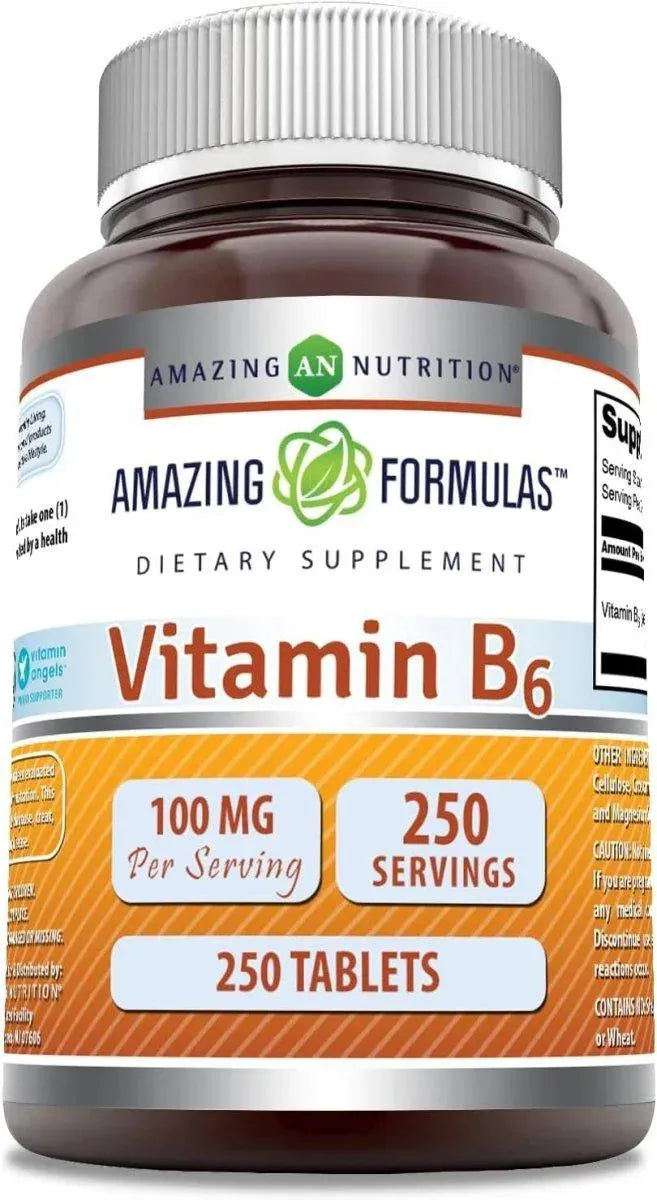 AMAZING FORMULAS - Amazing Formulas Vitamin B6 100Mg. 250 Tabletas - The Red Vitamin MX - Suplementos Alimenticios - {{ shop.shopifyCountryName }}
