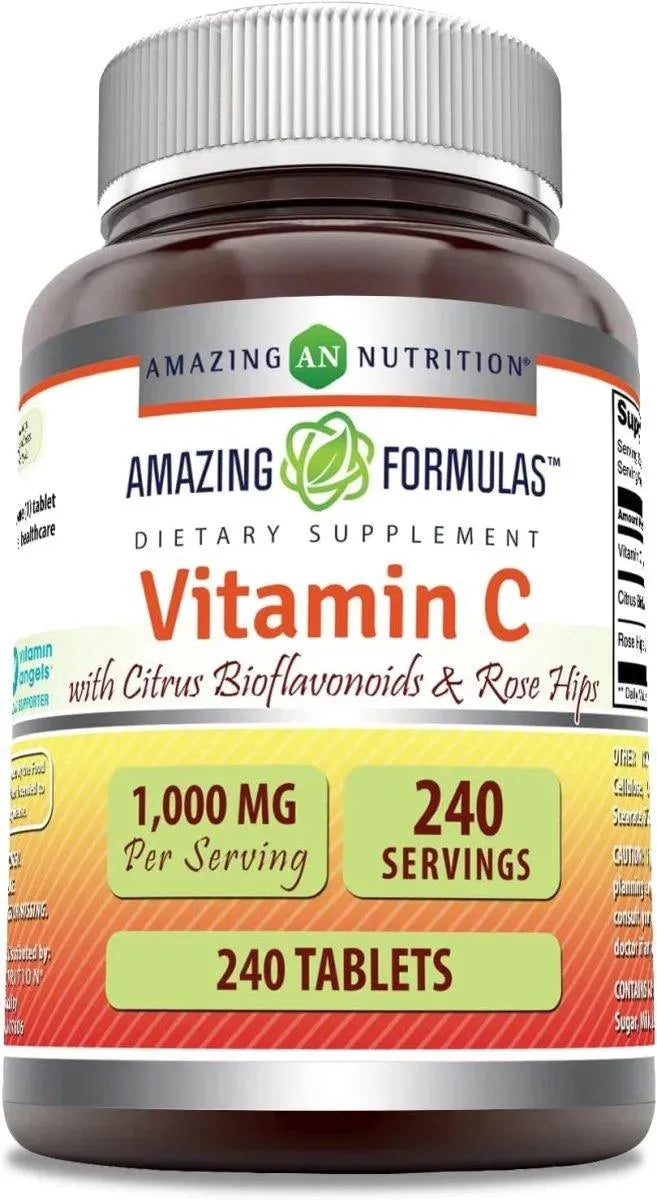 AMAZING FORMULAS - Amazing Formulas Vitamin C with Rose HIPS and Citrus Bioflavonoids 240 Tabletas - The Red Vitamin MX - Suplementos Alimenticios - {{ shop.shopifyCountryName }}
