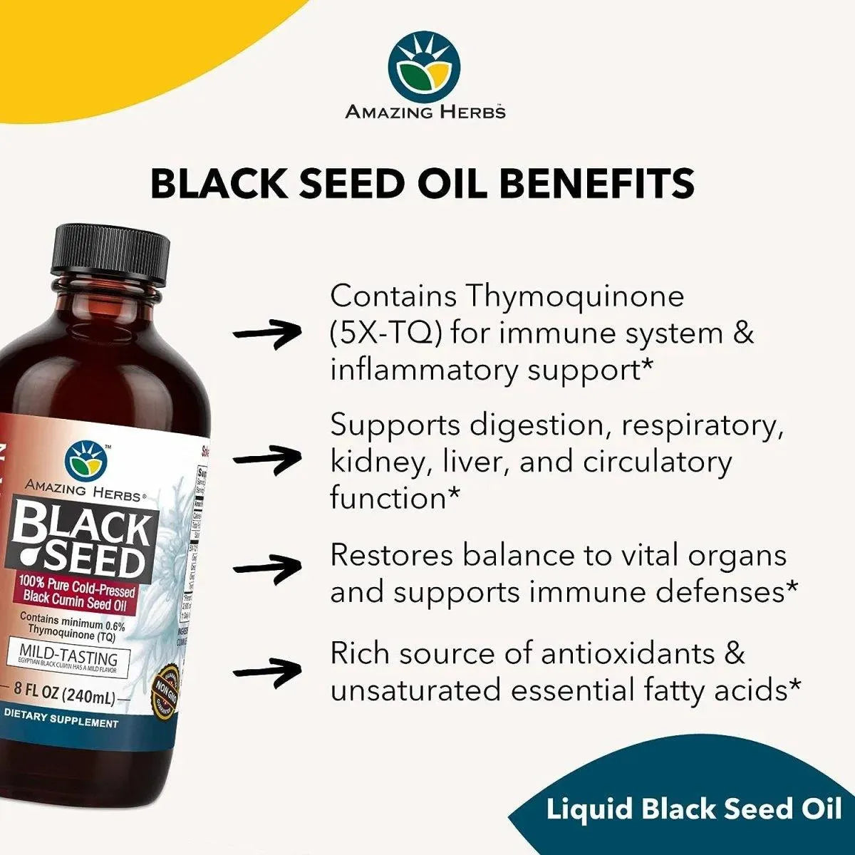 AMAZING HERBS - Amazing Herbs Egyptian Black Seed Oil 240Ml. - The Red Vitamin MX - Suplementos Alimenticios - {{ shop.shopifyCountryName }}