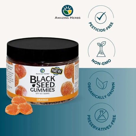 AMAZING HERBS - Amazing Herbs Organic Black Seed Oil Gummies 500Mg. 60 Gomitas - The Red Vitamin MX - Suplementos Alimenticios - {{ shop.shopifyCountryName }}