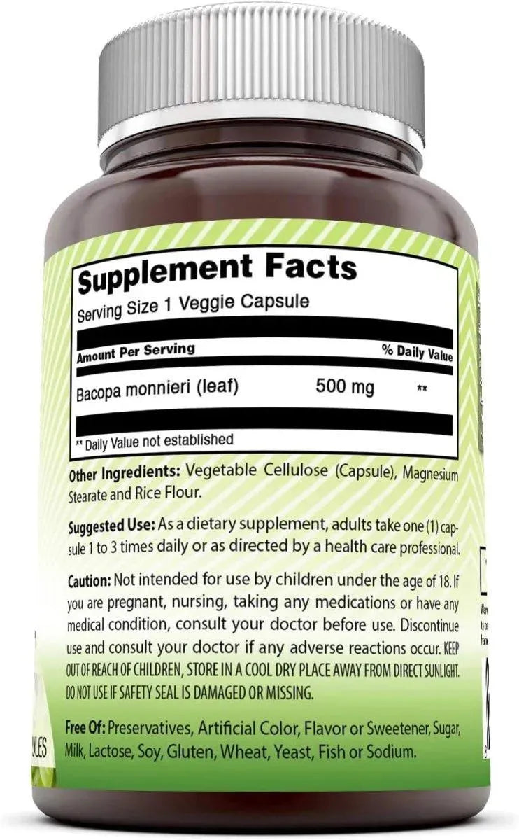 AMAZING INDIA - Amazing India Bacopa 500Mg. 120 Capsulas - The Red Vitamin MX - Suplementos Alimenticios - {{ shop.shopifyCountryName }}