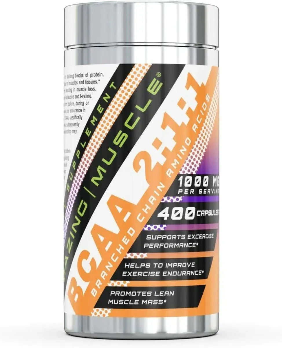 AMAZING MUSCLE - Amazing Muscle BCAA 2:1:1 1000Mg. 400 Capsulas - The Red Vitamin MX - Suplementos Alimenticios - {{ shop.shopifyCountryName }}