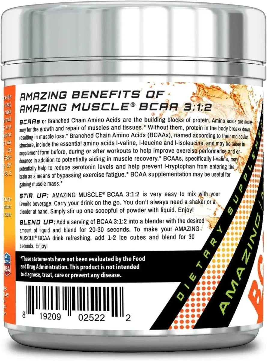 AMAZING MUSCLE - Amazing Muscle BCAA 3:1:2 Supplement Orange Flavor 60 Servicios 426Gr. - The Red Vitamin MX - Suplementos Alimenticios - {{ shop.shopifyCountryName }}