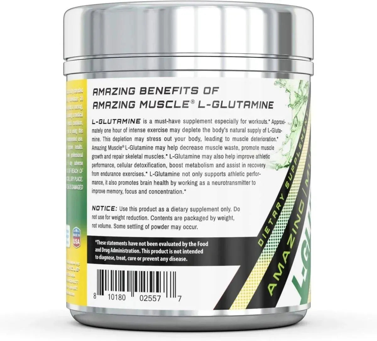 AMAZING MUSCLE - Amazing Muscle L Glutamine Powder Supplement 90 Servicios 1Lb. - The Red Vitamin MX - Suplementos Alimenticios - {{ shop.shopifyCountryName }}