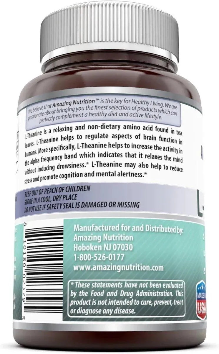 AMAZING NUTRITION - Amazing Nutrition L-Theanine 200Mg. 120 Capsulas - The Red Vitamin MX - Suplementos Alimenticios - {{ shop.shopifyCountryName }}
