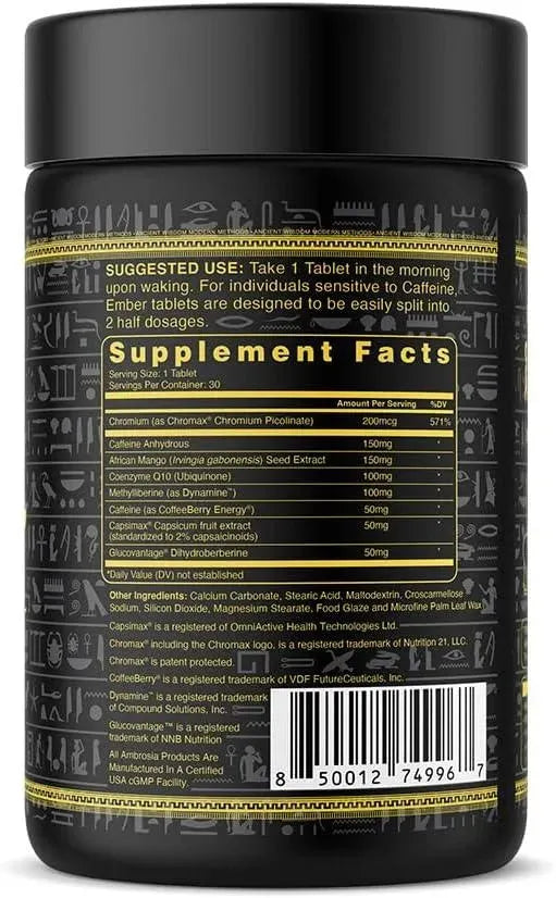 AMBROSIA - Ambrosia Ember Thermogenic Fat Burner 30 Tabletas - The Red Vitamin MX - Suplementos Alimenticios - {{ shop.shopifyCountryName }}