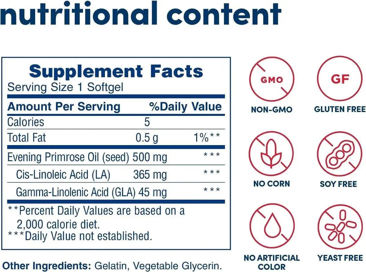 AMERICAN HEALTH - American Health Evening Primrose Oil 500Mg. 100 Capsulas Blandas - The Red Vitamin MX - Suplementos Alimenticios - {{ shop.shopifyCountryName }}
