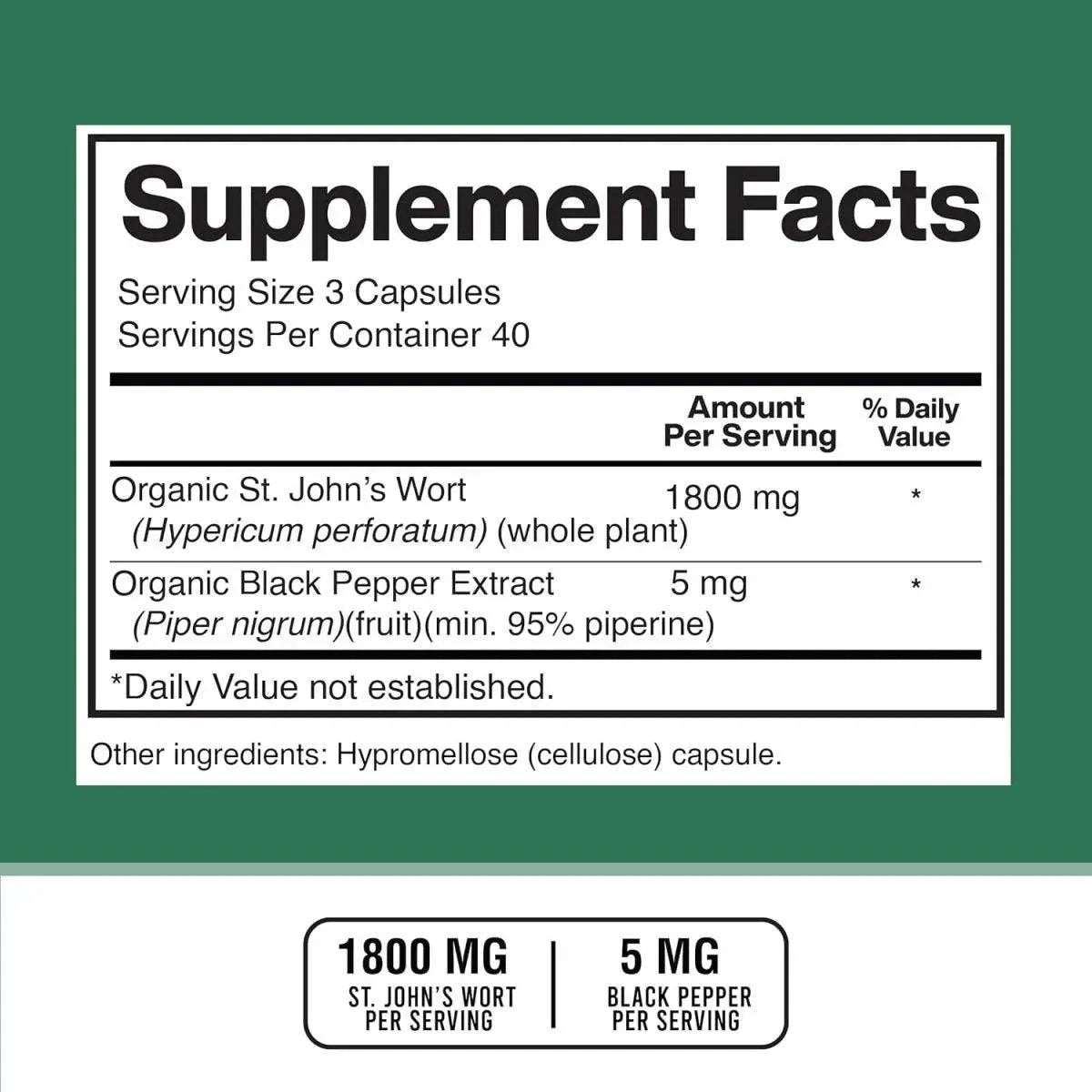 AMERICAN STANDARD SUPPLEMENTS - American Standard Supplements St. John’s Wort 1800Mg. 120 Capsulas - The Red Vitamin MX - Suplementos Alimenticios - {{ shop.shopifyCountryName }}