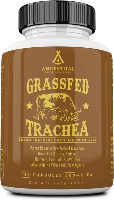 ANCESTRAL SUPPLEMENTS - Ancestral Supplements Grass Fed Beef Tracheal Cartilage with Liver 180 Capsulas - The Red Vitamin MX - Suplementos Alimenticios - {{ shop.shopifyCountryName }}