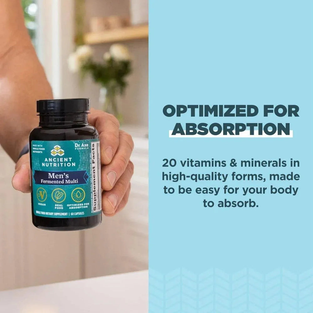 ANCIENT NUTRITION - Ancient Nutrition Men's Fermented Multivitamin 60 Capsulas - The Red Vitamin MX - Suplementos Alimenticios - {{ shop.shopifyCountryName }}