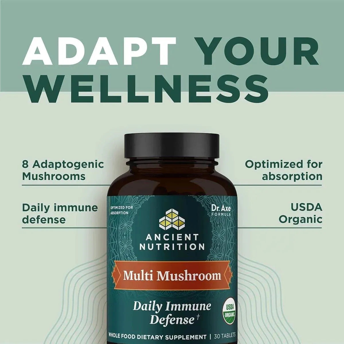 ANCIENT NUTRITION - Ancient Nutrition Multi Mushroom 30 Tabletas - The Red Vitamin MX - Suplementos Alimenticios - {{ shop.shopifyCountryName }}