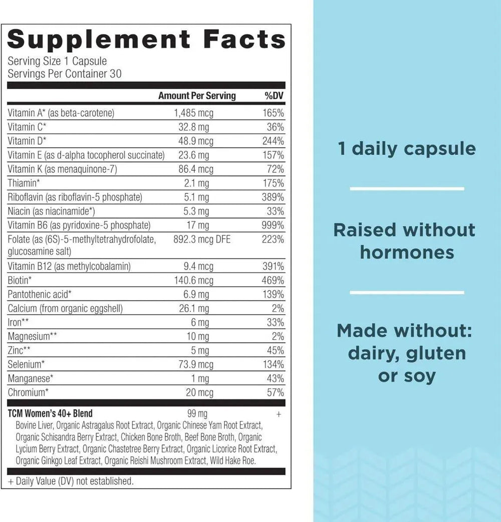ANCIENT NUTRITION - Ancient Nutrition Multivitamin for Women 40+ 30 Capsulas - The Red Vitamin MX - Suplementos Alimenticios - {{ shop.shopifyCountryName }}