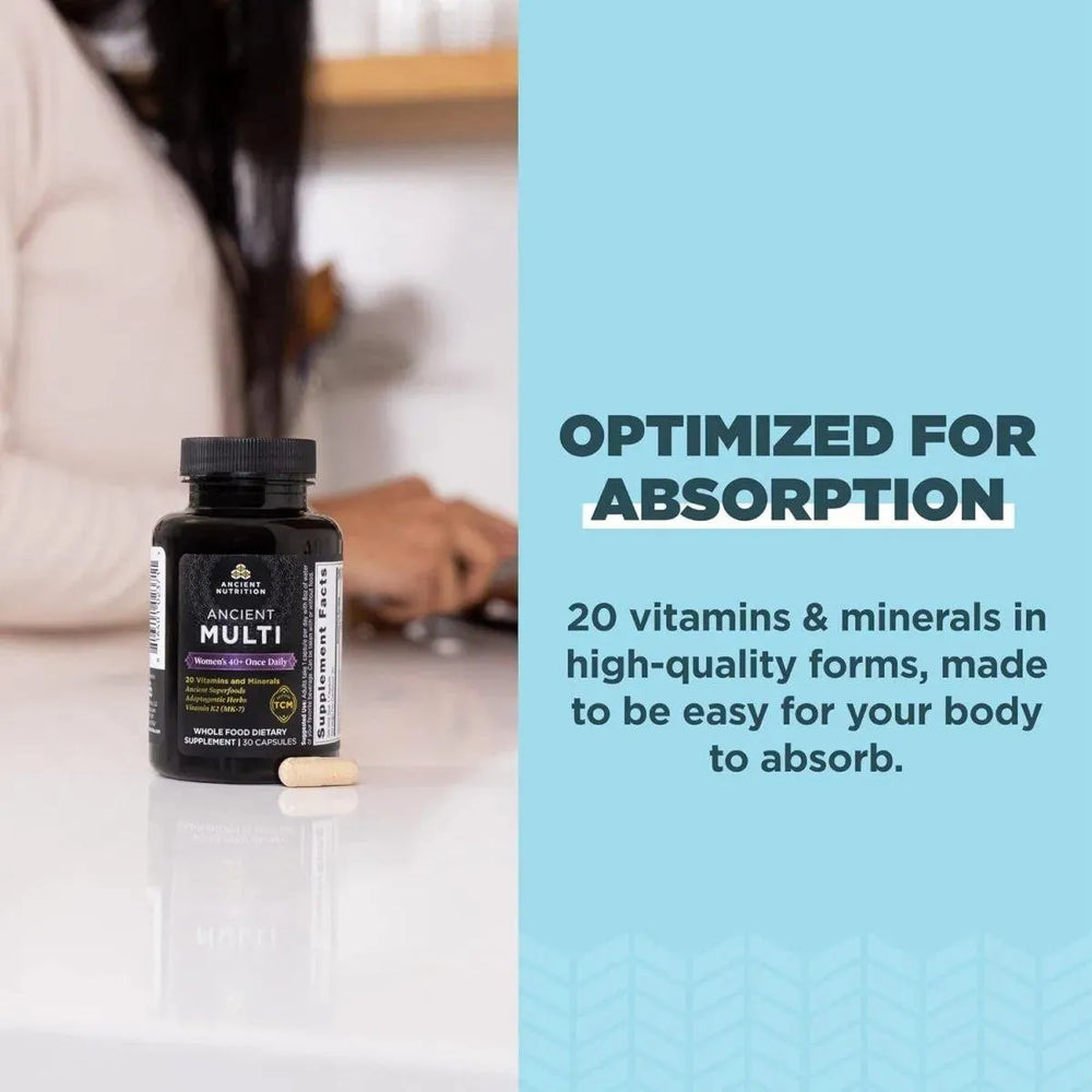 ANCIENT NUTRITION - Ancient Nutrition Multivitamin for Women 40+ 30 Capsulas - The Red Vitamin MX - Suplementos Alimenticios - {{ shop.shopifyCountryName }}