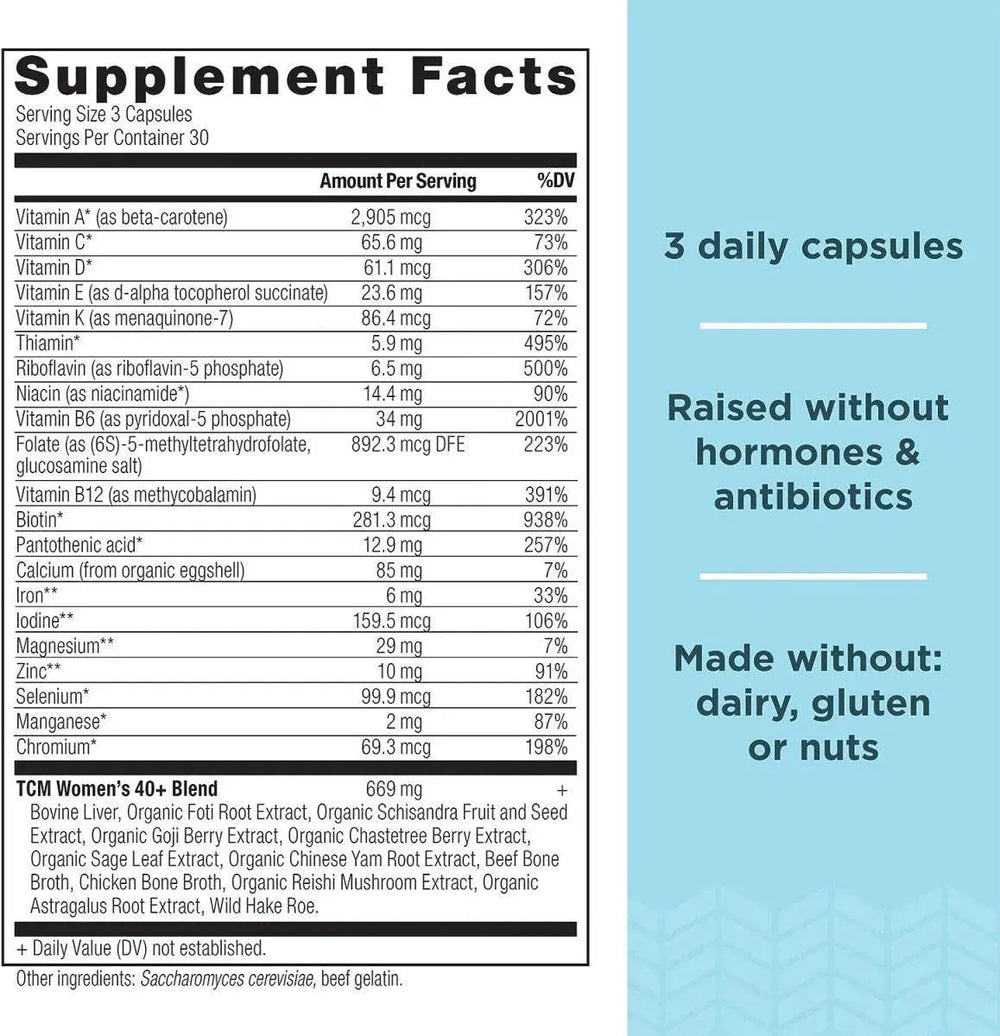 ANCIENT NUTRITION - Ancient Nutrition Multivitamin for Women 40+ 90 Capsulas - The Red Vitamin MX - Suplementos Alimenticios - {{ shop.shopifyCountryName }}