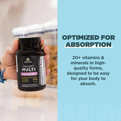 ANCIENT NUTRITION - Ancient Nutrition Multivitamin for Women 40+ 90 Capsulas - The Red Vitamin MX - Suplementos Alimenticios - {{ shop.shopifyCountryName }}