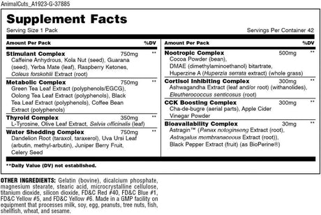 ANIMAL - Animal Cuts Thermogenic Fat Burner 42 Paquetes - The Red Vitamin MX - Suplementos Alimenticios - {{ shop.shopifyCountryName }}