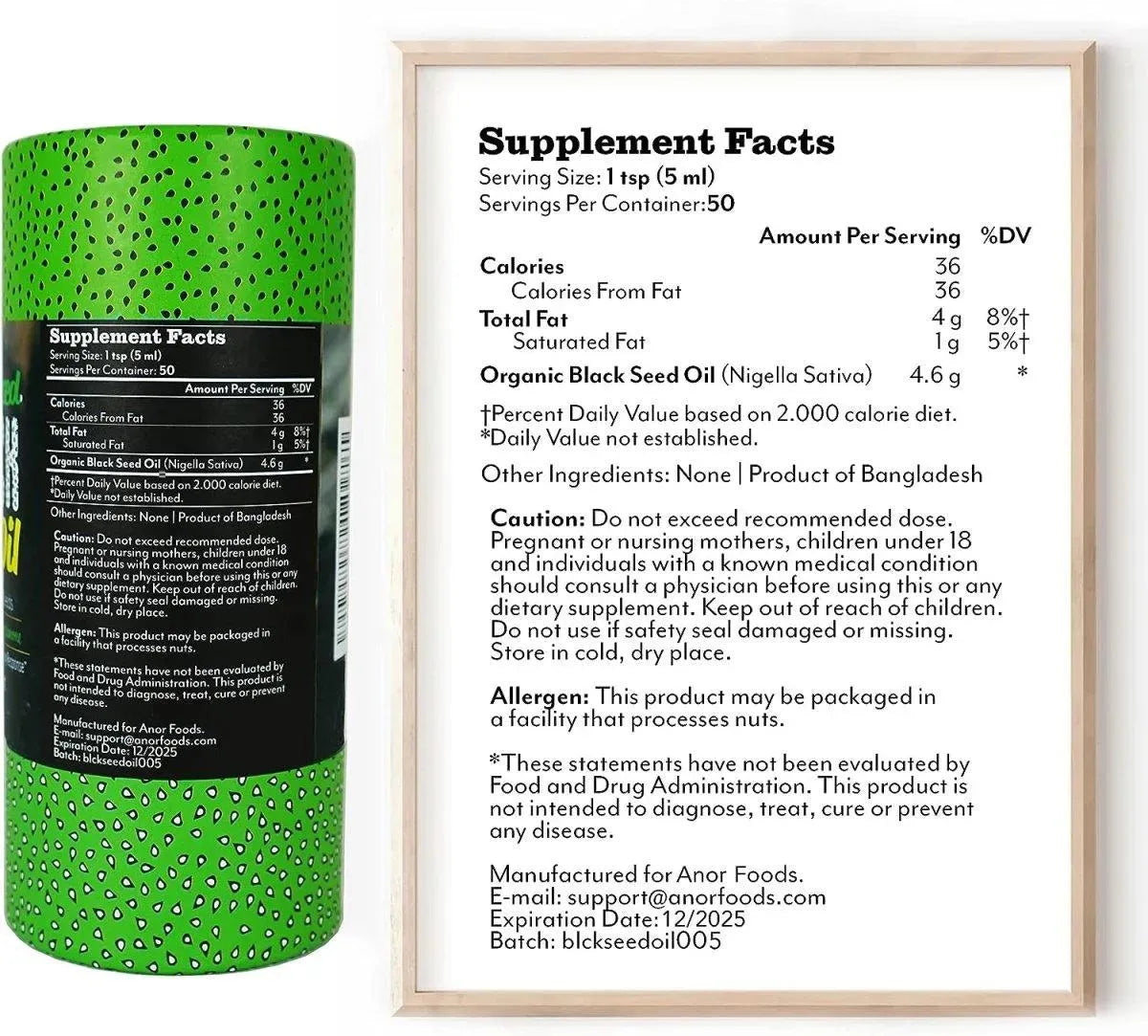 ANOR FOODS - Anor Foods Black Seed Oil 250Ml. - The Red Vitamin MX - Suplementos Alimenticios - {{ shop.shopifyCountryName }}