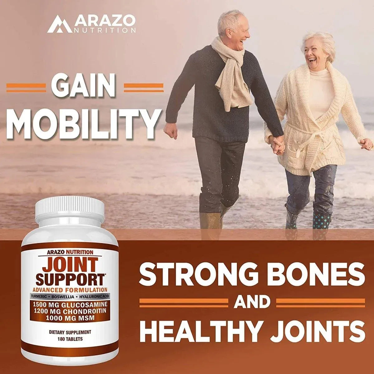 ARAZO NUTRITION - Arazo Nutrition Joint Support Advanced Formulation 180 Tabletas - The Red Vitamin MX - Suplementos Alimenticios - {{ shop.shopifyCountryName }}