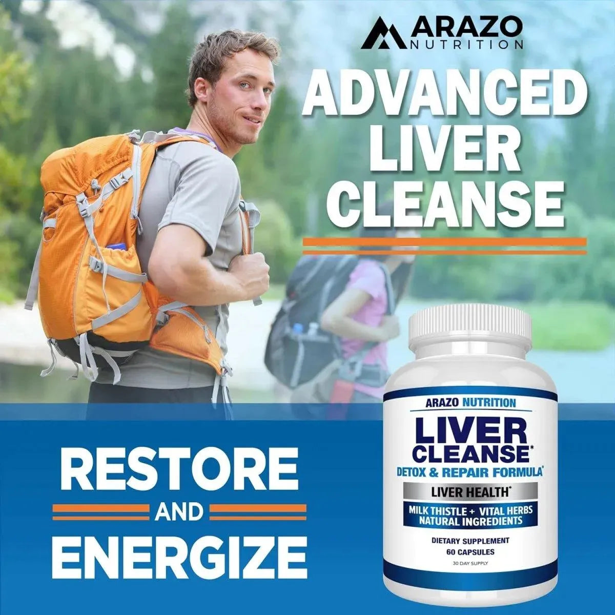 ARAZO NUTRITION - Arazo Nutrition Liver Cleanse Detox & Repair Formula 60 Capsulas - The Red Vitamin MX - Suplementos Alimenticios - {{ shop.shopifyCountryName }}