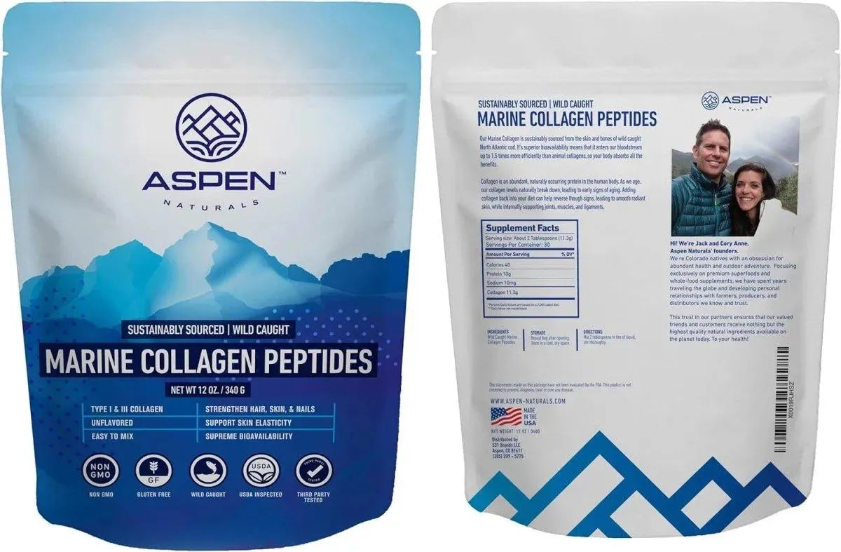 ASPEN NATURALS - Aspen Naturals Marine Collagen Peptides Powder 340Gr. - The Red Vitamin MX - Suplementos Alimenticios - {{ shop.shopifyCountryName }}