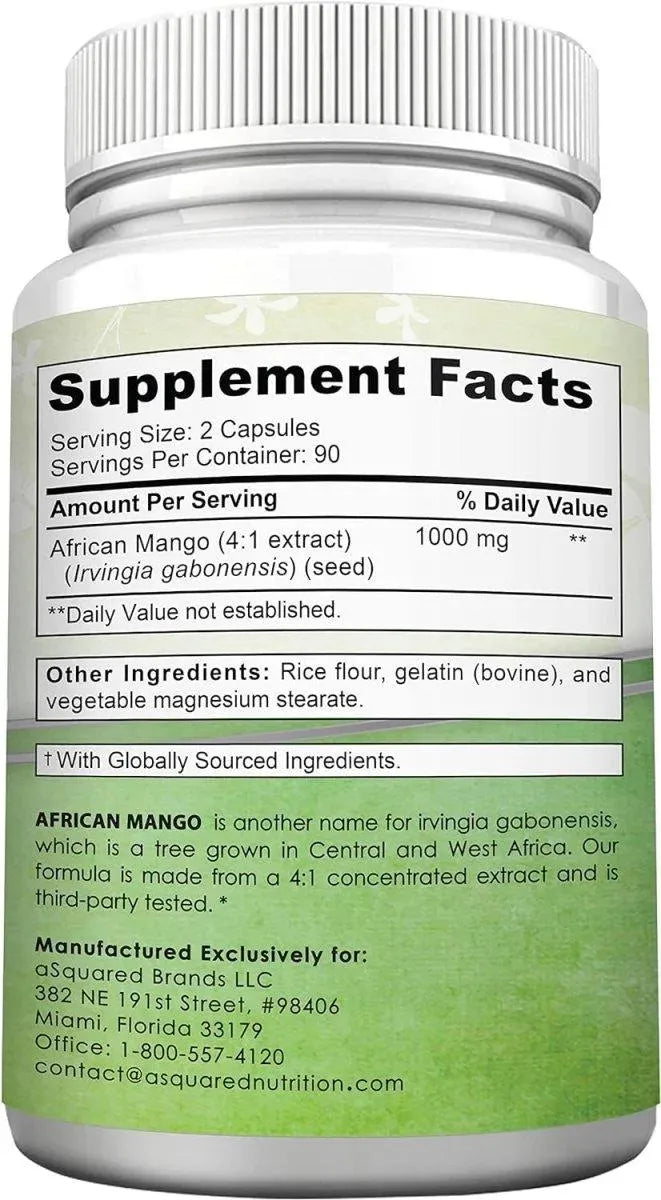 ASQUARED NUTRITION - aSquared Nutrition African Mango Extract 1000Mg. 180 Capsulas - The Red Vitamin MX - Suplementos Alimenticios - {{ shop.shopifyCountryName }}