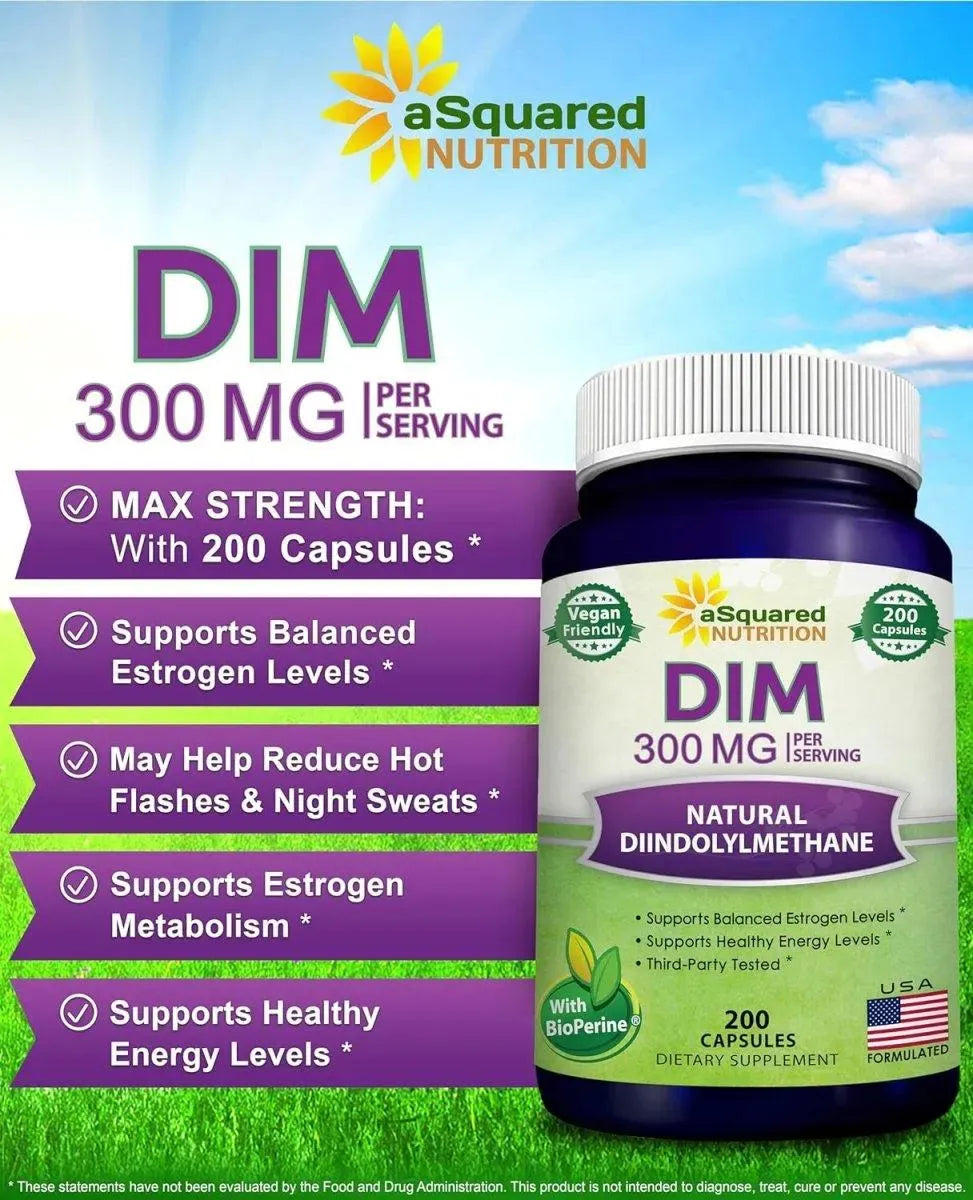 ASQUARED NUTRITION - aSquared Nutrition DIM 300Mg. 200 Capsulas - The Red Vitamin MX - Suplementos Alimenticios - {{ shop.shopifyCountryName }}