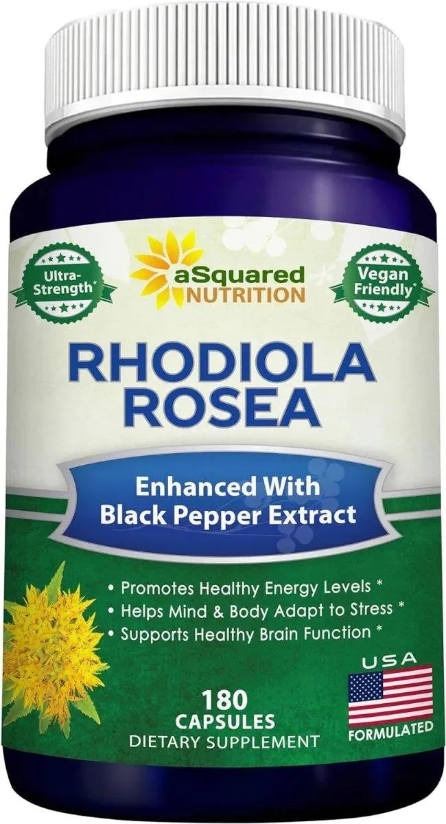 ASQUARED NUTRITION - aSquared Nutrition Rhodiola Rosea with Black Pepper 180 Capsulas - The Red Vitamin MX - Suplementos Alimenticios - {{ shop.shopifyCountryName }}