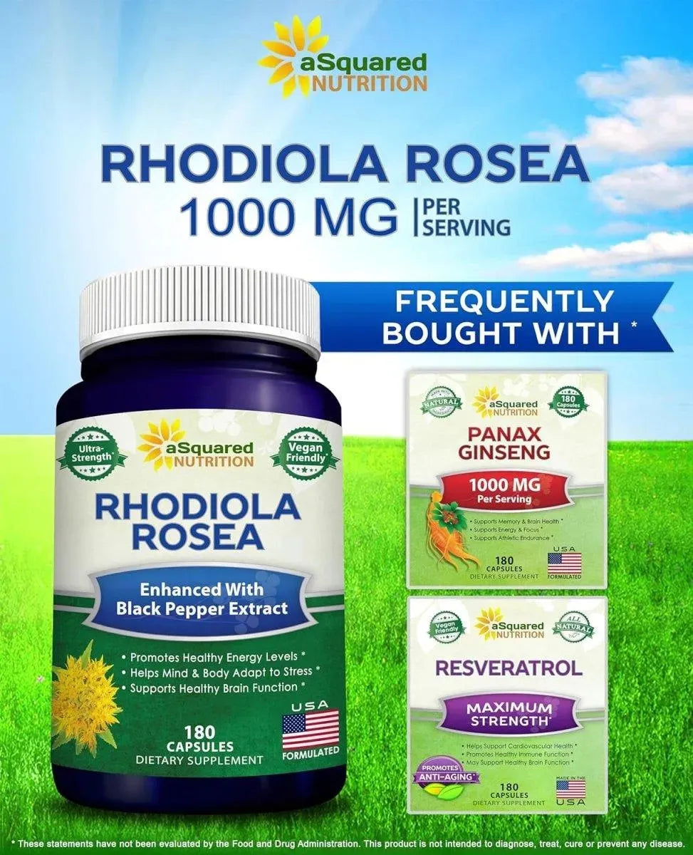 ASQUARED NUTRITION - aSquared Nutrition Rhodiola Rosea with Black Pepper 180 Capsulas - The Red Vitamin MX - Suplementos Alimenticios - {{ shop.shopifyCountryName }}