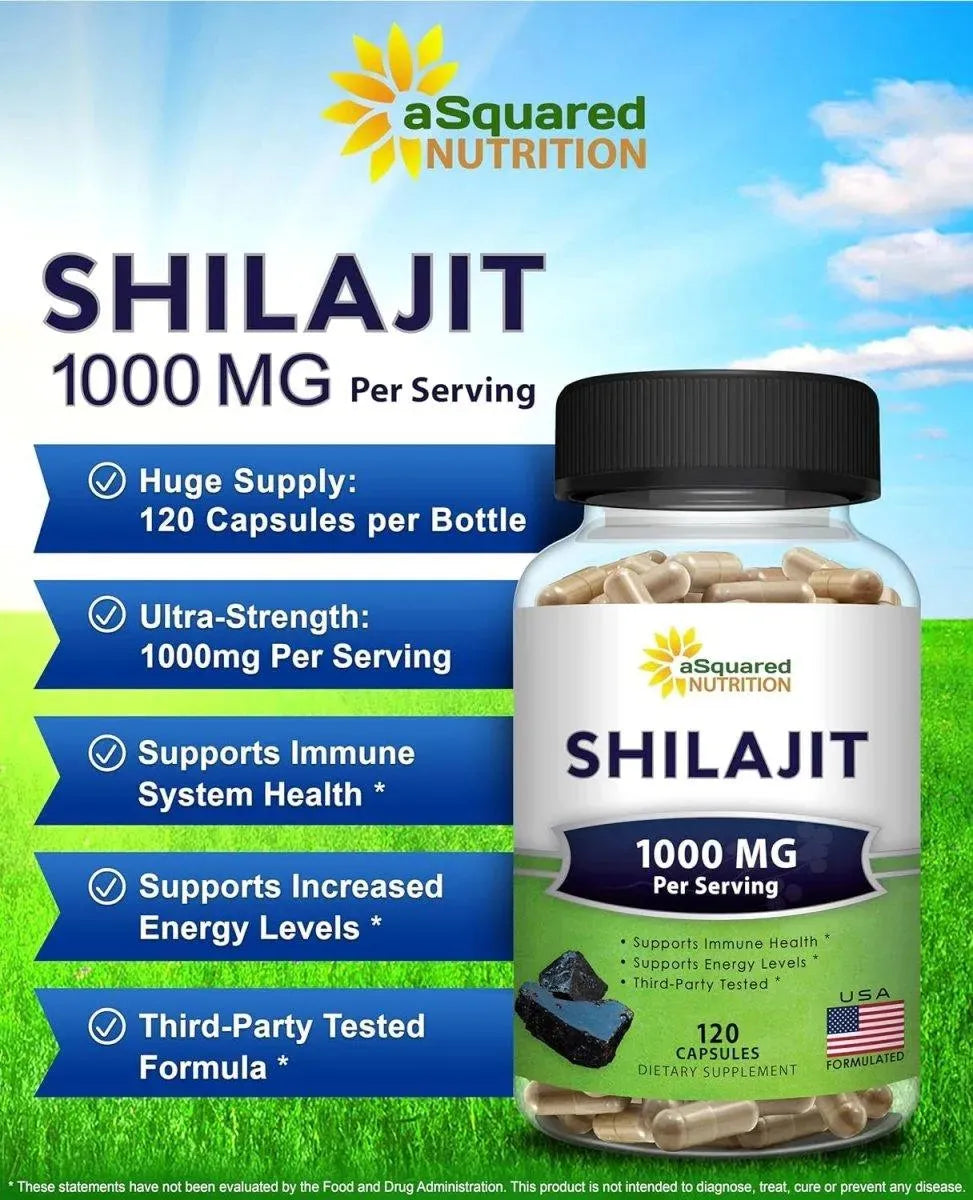 ASQUARED NUTRITION - aSquared Nutrition Shilajit 1000Mg. 120 Capsulas - The Red Vitamin MX - Suplementos Alimenticios - {{ shop.shopifyCountryName }}