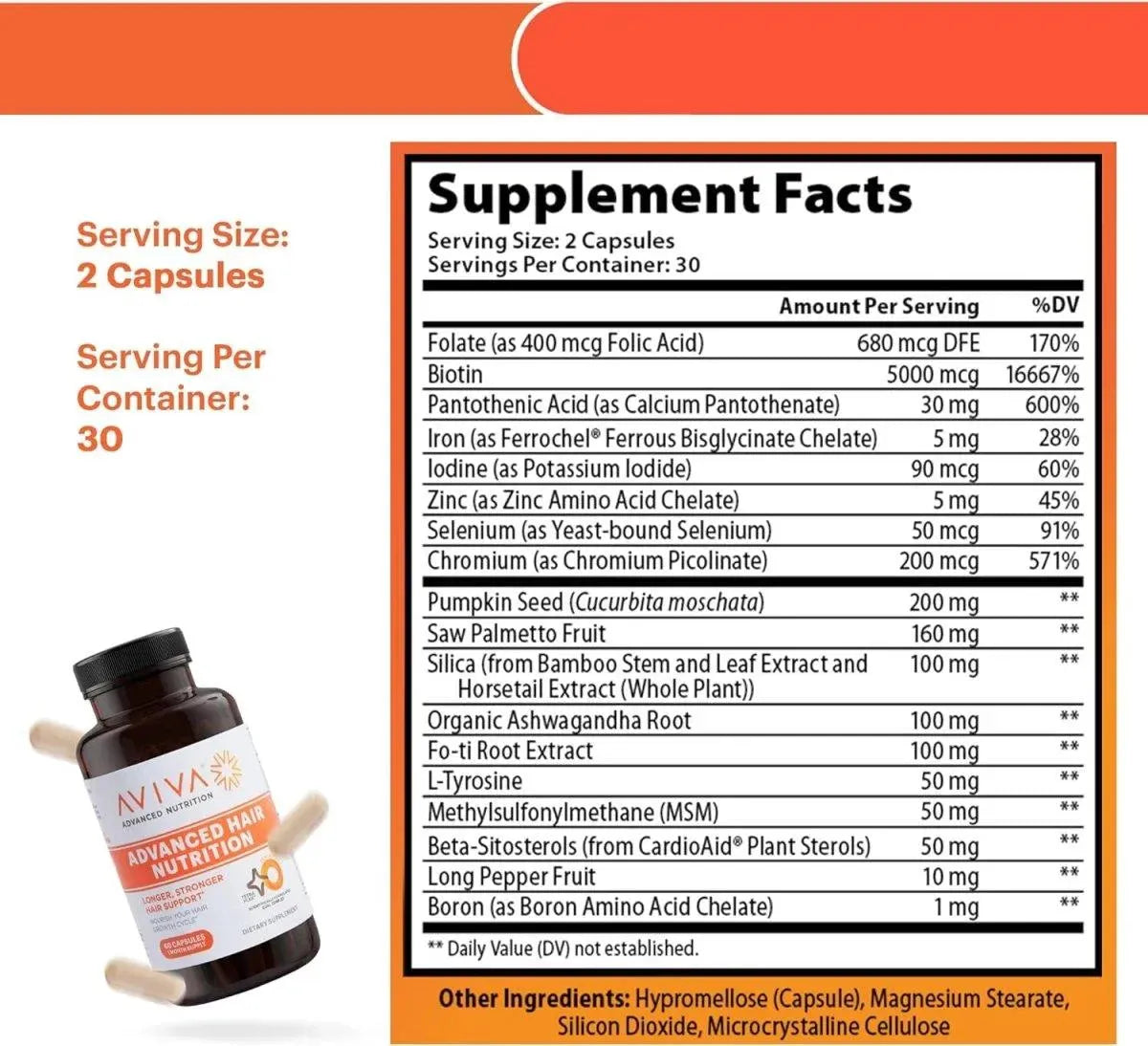 AVIVA - Aviva Advanced Hair Nutrition 60 Capsulas - The Red Vitamin MX - Suplementos Alimenticios - {{ shop.shopifyCountryName }}