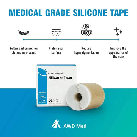 AWD MEDICAL - AWD Medical Silicone Tape Scar Sheets 1 Rollo 1.6” x 60” - The Red Vitamin MX - Lámina De Gel De Silicona - {{ shop.shopifyCountryName }}