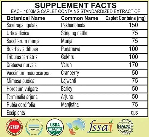 AYURVEDASHREE - AYURVEDASHREE Kidney Support Herbal Supplement 60 Tabletas - The Red Vitamin MX - Suplementos Alimenticios - {{ shop.shopifyCountryName }}