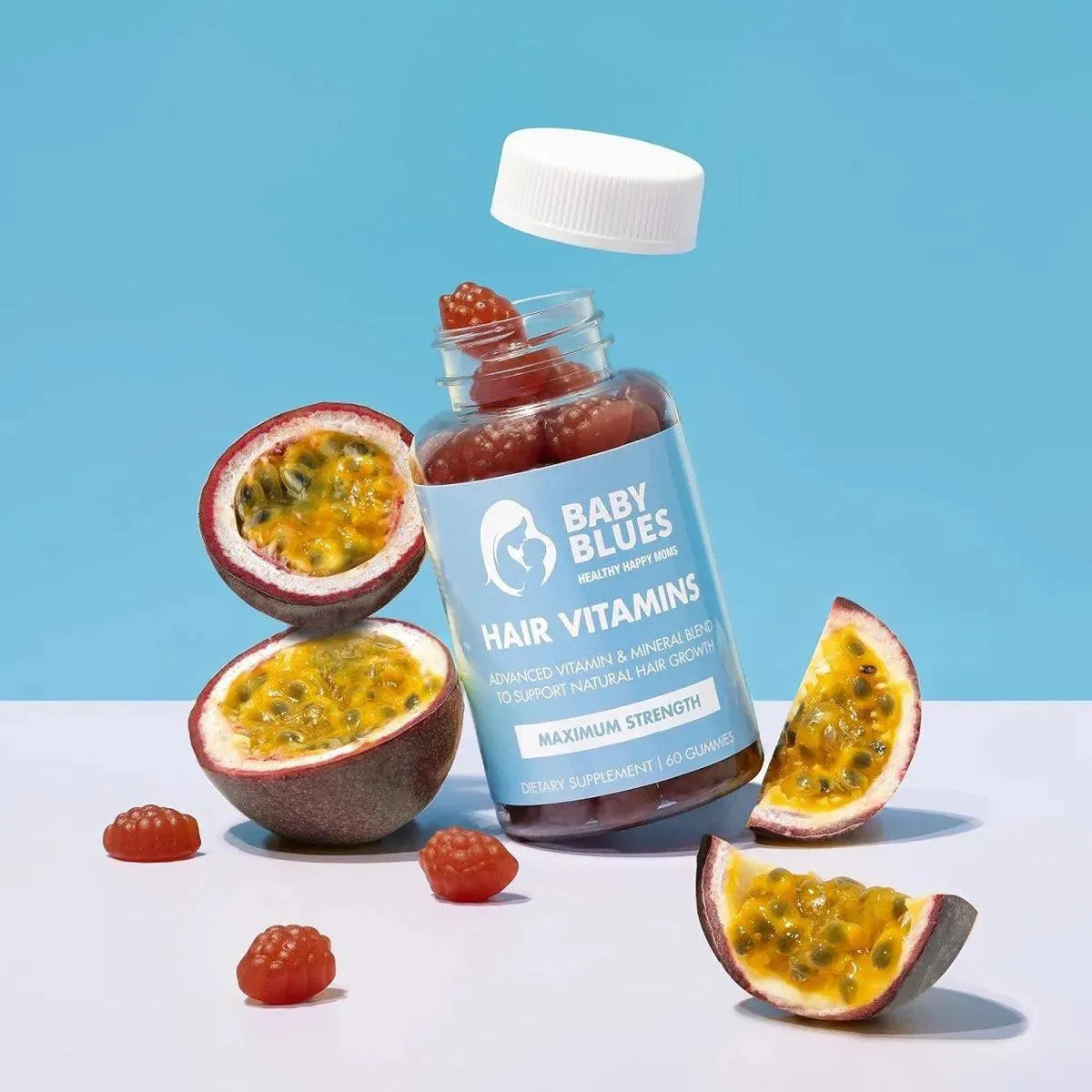 BABY BLUES - Baby Blues Hair Vitamins with Biotin, Collagen, & Folate 60 Gomitas - The Red Vitamin MX - Suplementos Alimenticios - {{ shop.shopifyCountryName }}