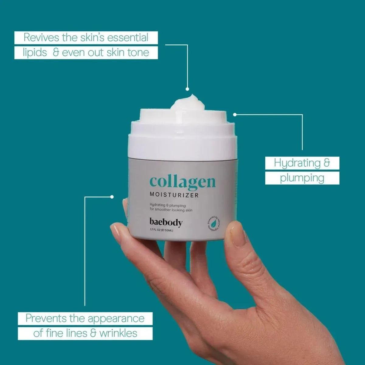 BAEBODY - Baebody Critically Acclaimed Vegan Collagen Moisturizer 50Ml. - The Red Vitamin MX - Cremas Corporales - {{ shop.shopifyCountryName }}