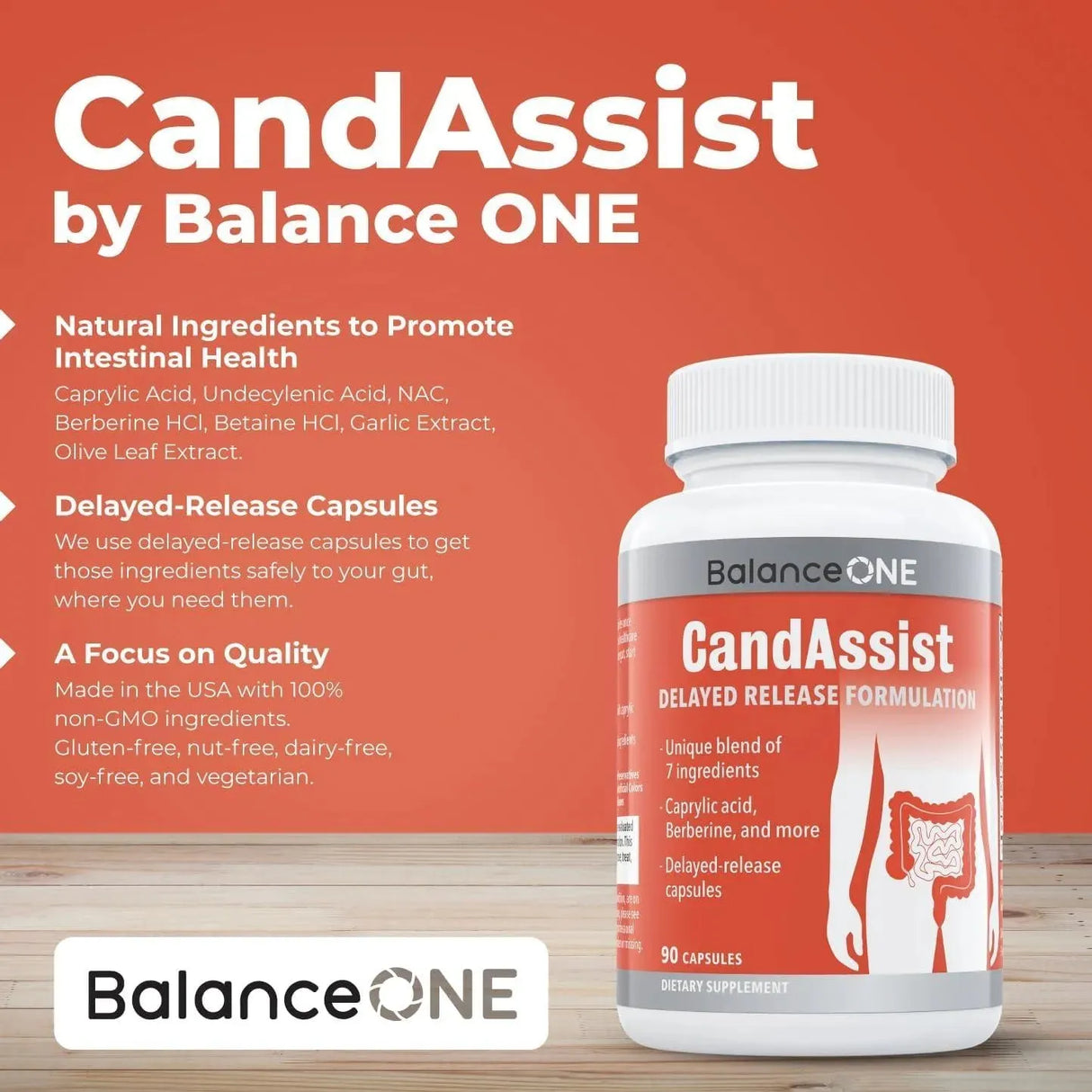 BALANCE ONE - Balance ONE CandAssist Intestinal Flora Balance 90 Capsulas - The Red Vitamin MX - Suplementos Alimenticios - {{ shop.shopifyCountryName }}