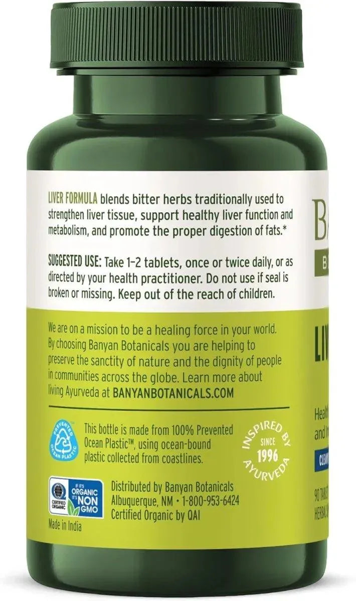 BANYAN BOTANICALS - Banyan Botanicals Liver Formula 90 Tabletas - The Red Vitamin MX - Suplementos Alimenticios - {{ shop.shopifyCountryName }}
