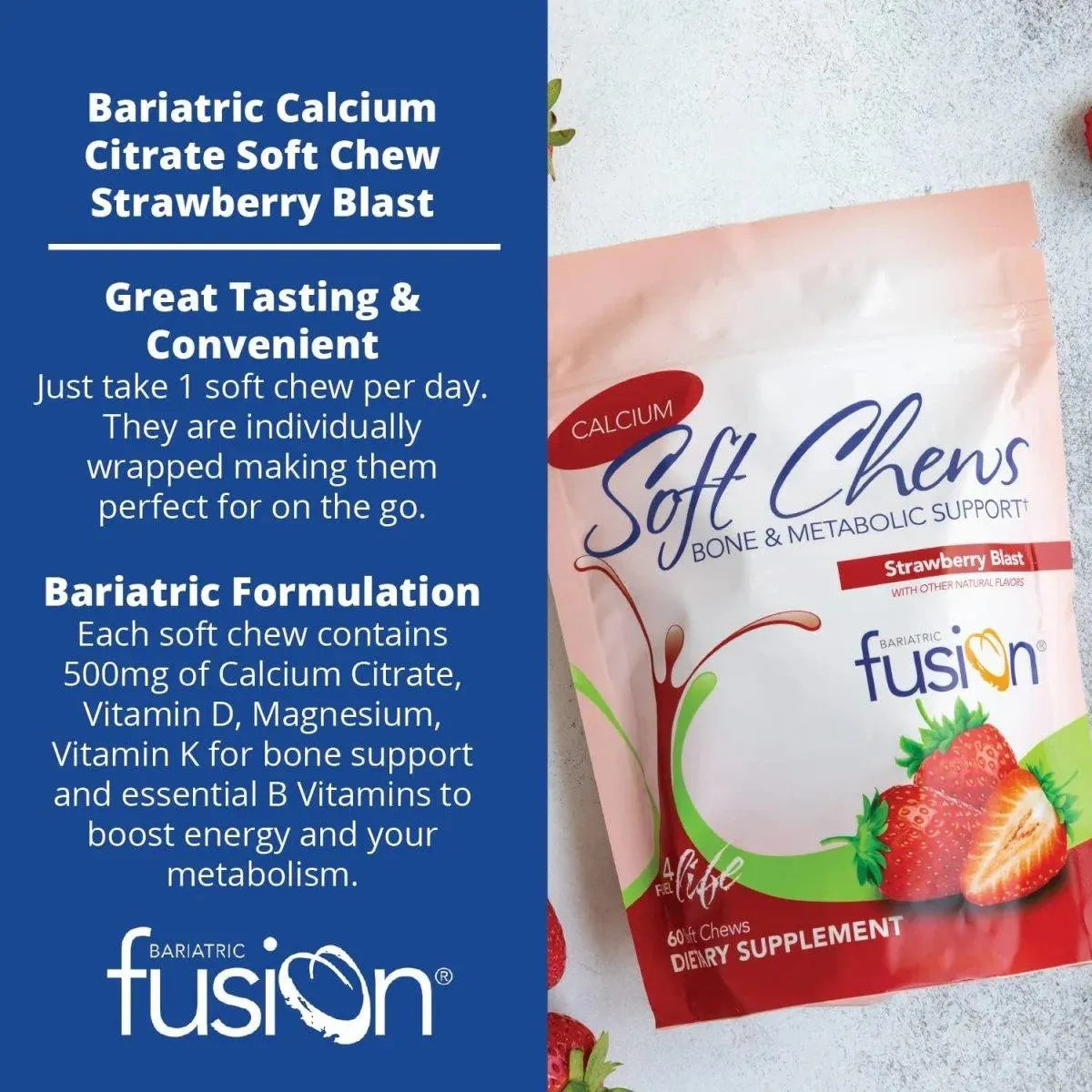BARIATRIC FUSION - Bariatric Fusion Calcium Citrate & Energy Soft Chew 60 Masticables - The Red Vitamin MX - Suplementos Alimenticios - {{ shop.shopifyCountryName }}