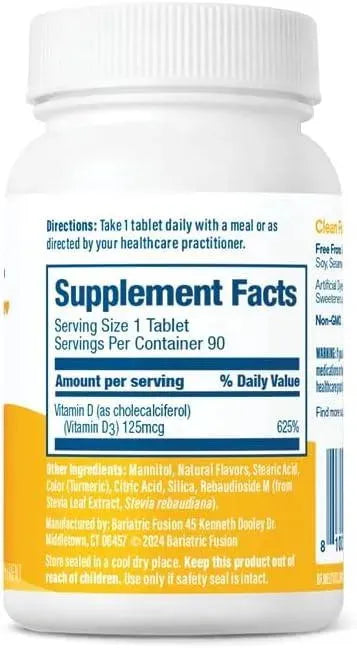 BARIATRIC FUSION - Bariatric Fusion Dissolvable Vitamin D 5000 Quick Melt 90 Tabletas - The Red Vitamin MX - Suplementos Alimenticios - {{ shop.shopifyCountryName }}