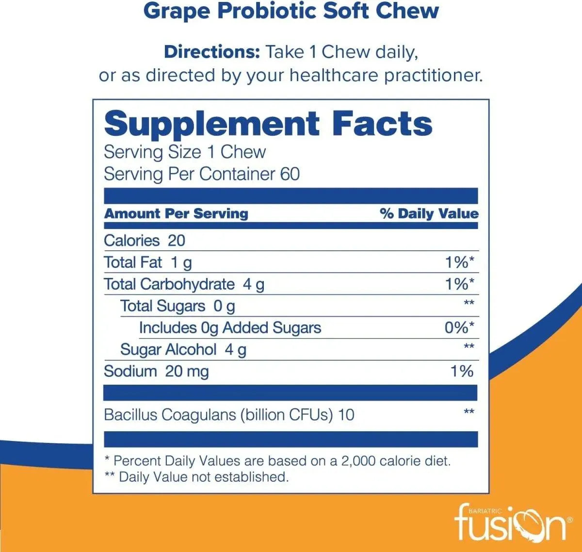 BARIATRIC FUSION - Bariatric Fusion Probiotic Soft Chews Grape Flavor 60 Masticables - The Red Vitamin MX - Suplementos Alimenticios - {{ shop.shopifyCountryName }}