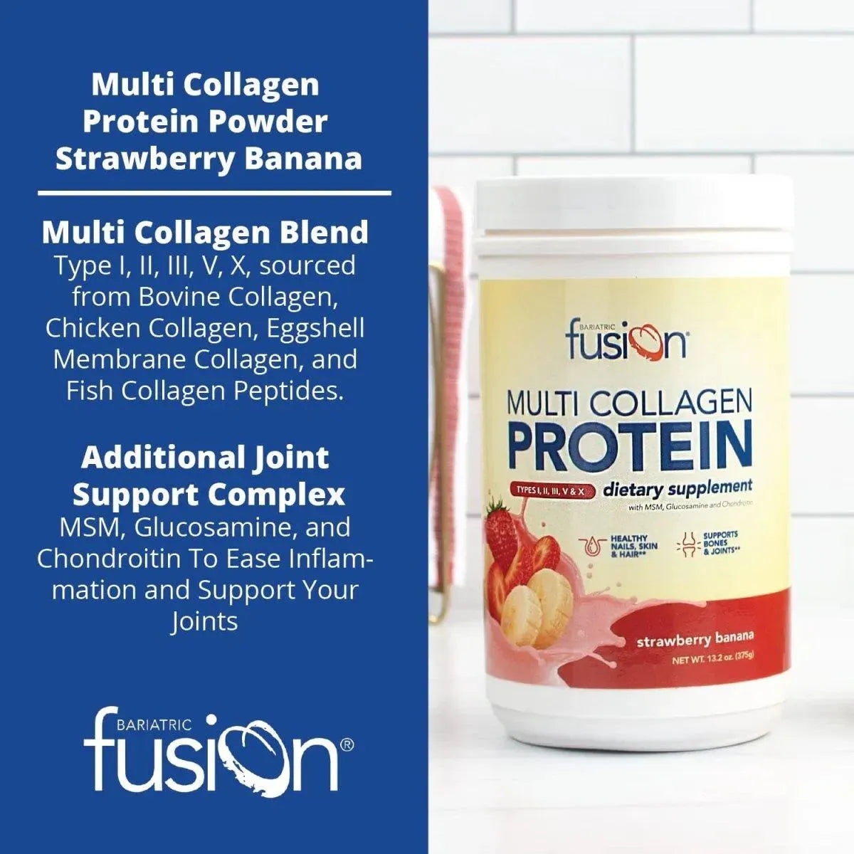 BARIATRIC FUSION - Bariatric Fusion Strawberry Banana Multi Collagen Protein Powder 381Gr. - The Red Vitamin MX - Suplementos Alimenticios - {{ shop.shopifyCountryName }}