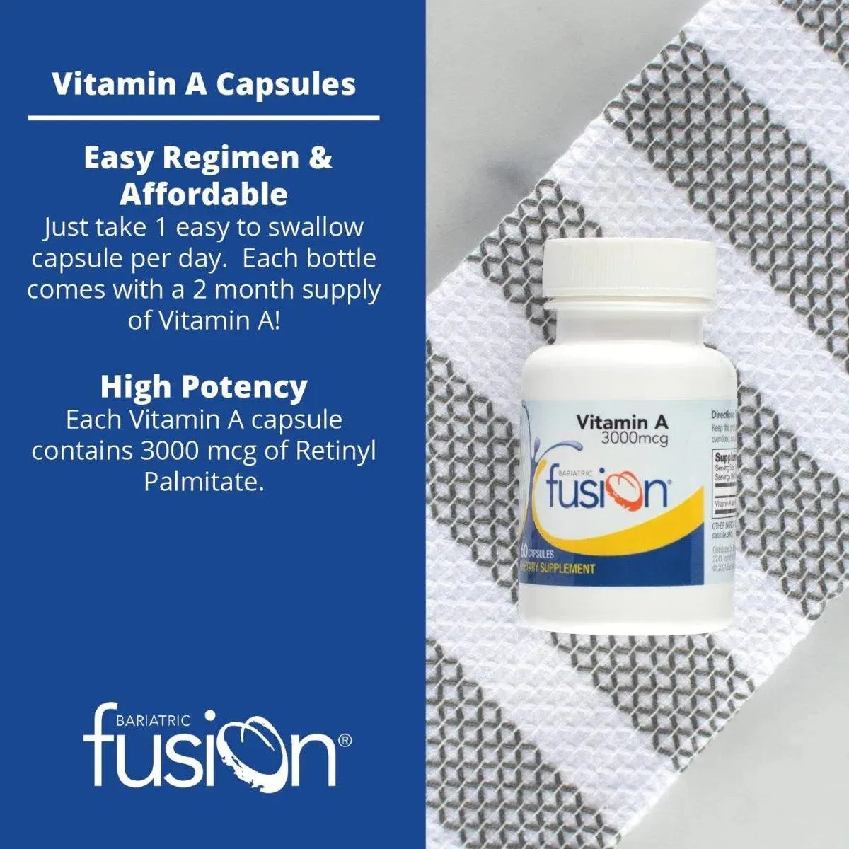 BARIATRIC FUSION - Bariatric Fusion Vitamin A 3000 mcg of Retinyl Palmitate 60 Capsulas - The Red Vitamin MX - Suplementos Alimenticios - {{ shop.shopifyCountryName }}