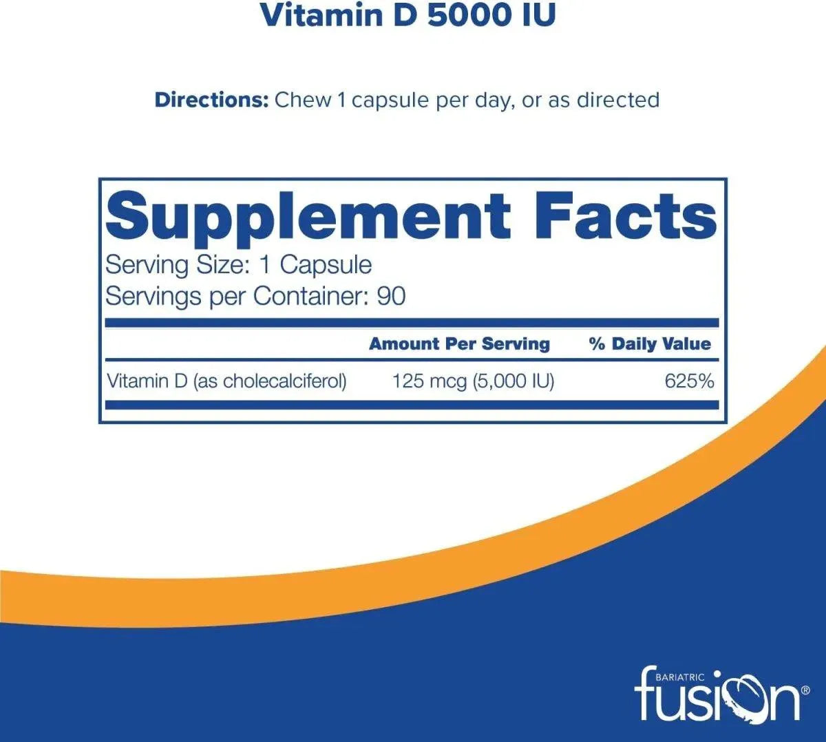 BARIATRIC FUSION - Bariatric Fusion Vitamin D3 5000 IU 90 Capsulas - The Red Vitamin MX - Suplementos Alimenticios - {{ shop.shopifyCountryName }}