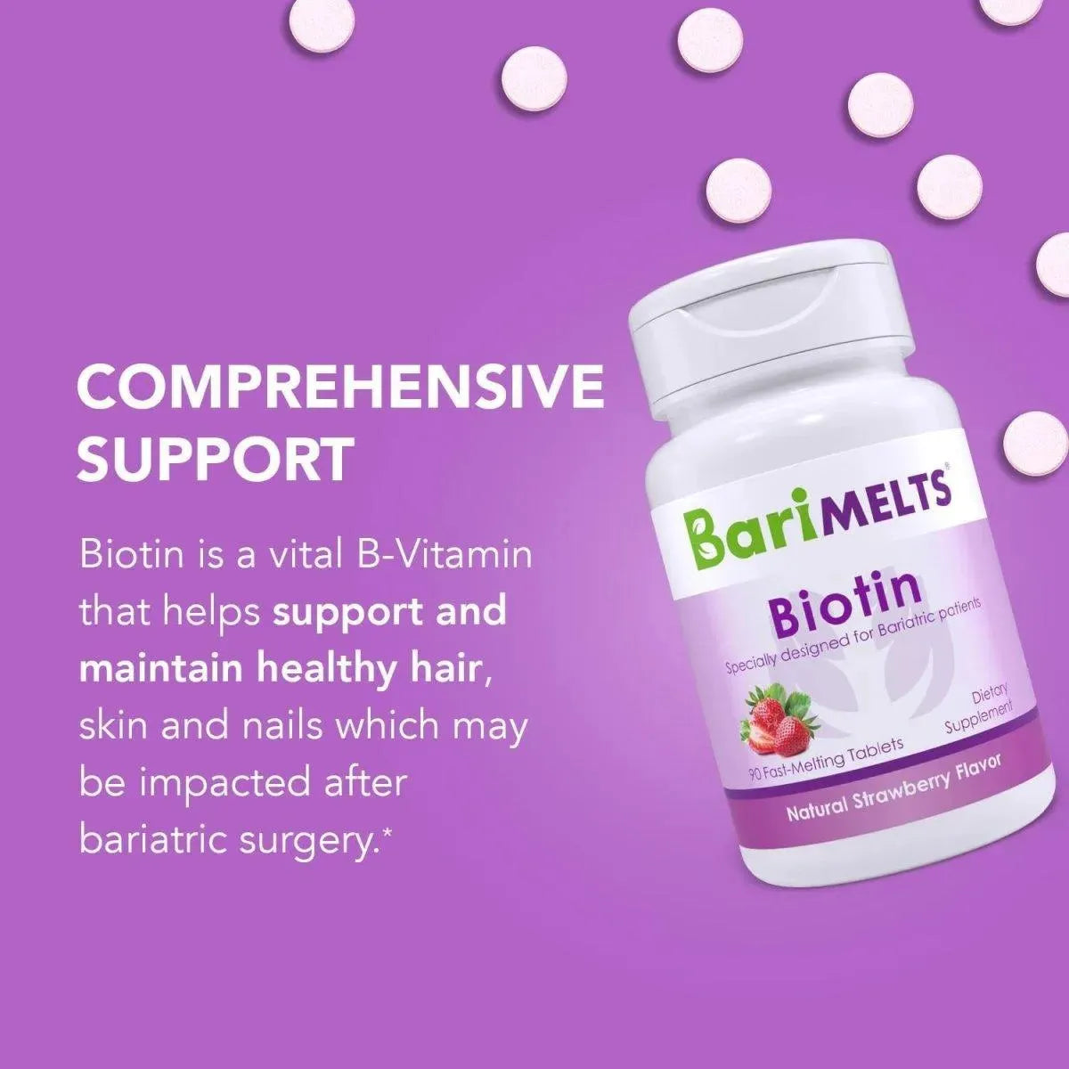 BARIMELTS - BariMelts Biotin 5000mcg 90 Tabletas - The Red Vitamin MX - Suplementos Alimenticios - {{ shop.shopifyCountryName }}