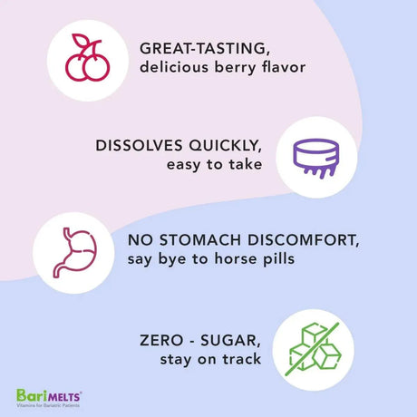 BARIMELTS - BariMelts Multivitamin with Iron 60 Tabletas - The Red Vitamin MX - Suplementos Alimenticios - {{ shop.shopifyCountryName }}